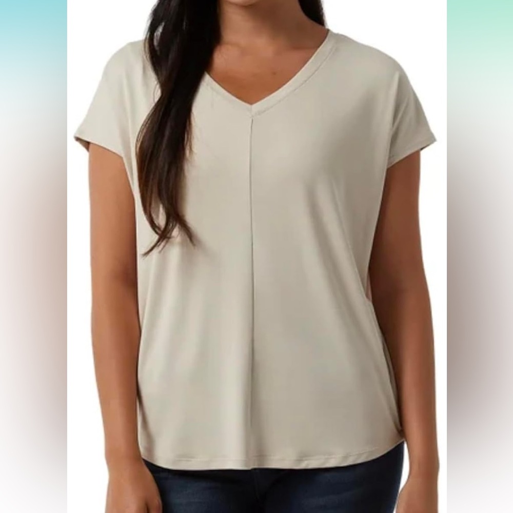 32 Degrees Cool Women's Soft Luxe Short Sleeve V-Neck Top